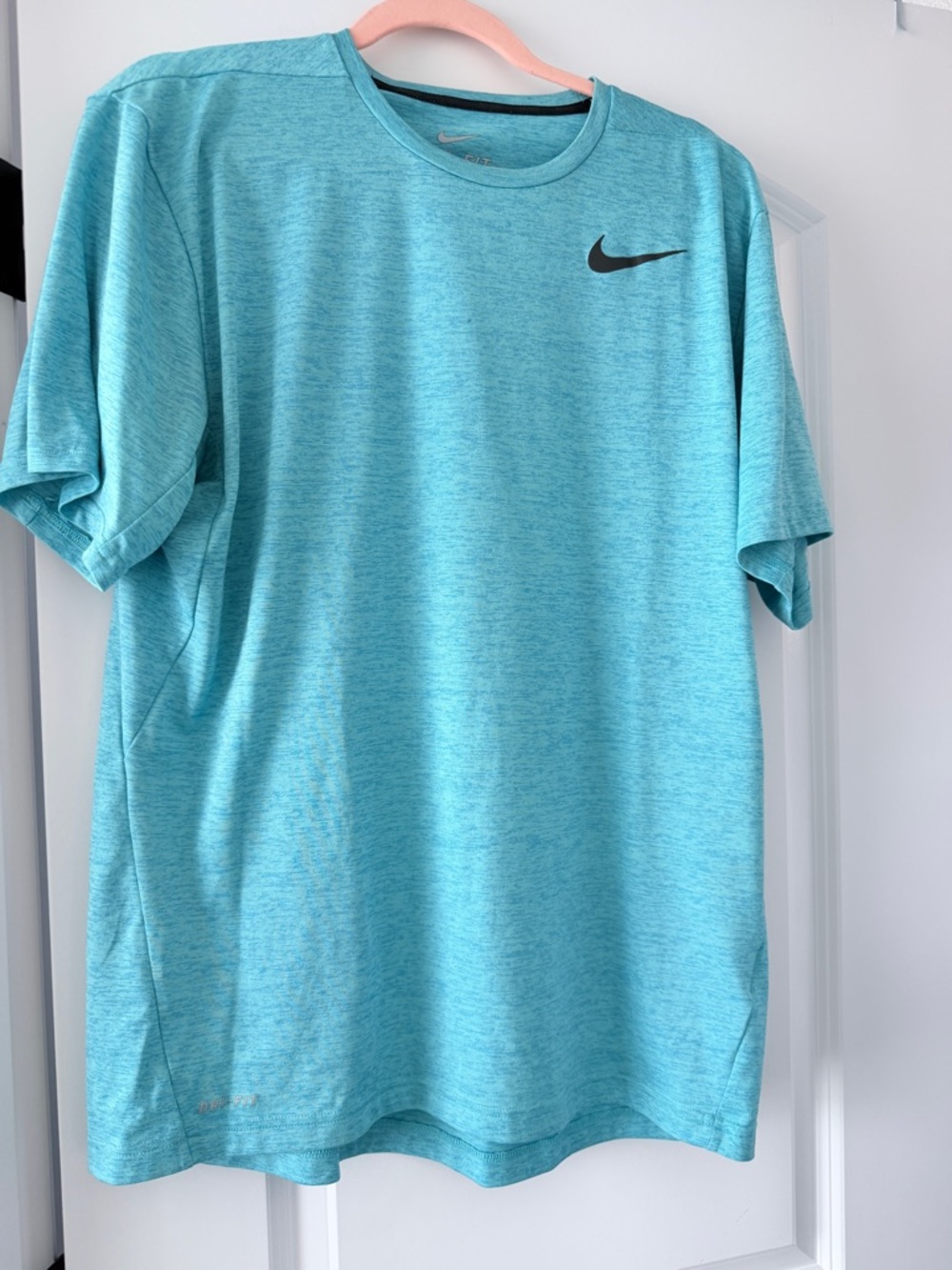Nike Men’s Short Sleeve Dri-FIT Tee — Aqua Blue
